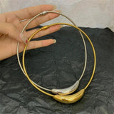 Stainless Steel Arc Chokers Necklace For Women Girl Holiday Gift