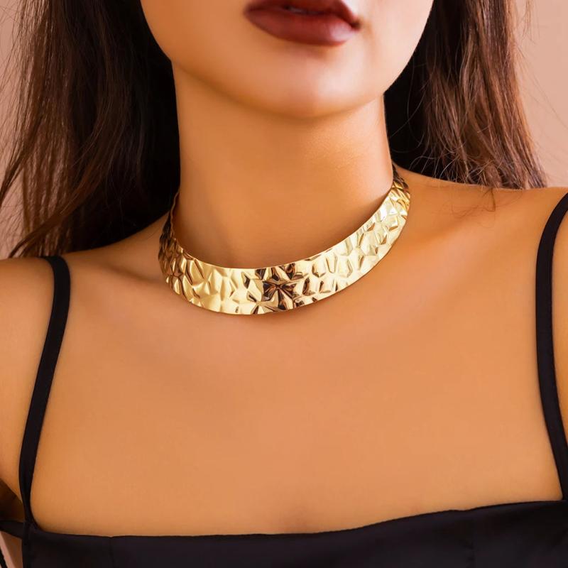 Punk Goth Iron Metal Torques Choker Necklace Vintage Chain Jewelry