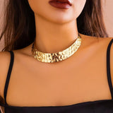 Punk Goth Iron Metal Torques Choker Necklace Vintage Chain Jewelry