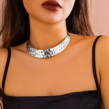 Punk Goth Iron Metal Torques Choker Necklace Vintage Chain Jewelry