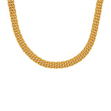French Hip Hop Retro Stainless Steel Necklace Woman 18K Plating