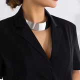 Metal Wide Torques Choker Necklace for Women Jewelry Collar Punk Hip Hop