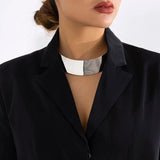 Metal Wide Torques Choker Necklace for Women Jewelry Collar Punk Hip Hop