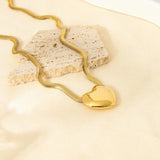 Heart Love Pendant Necklace for Women Waterproof Jewelry Gift