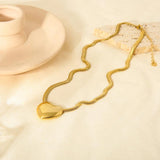 Heart Love Pendant Necklace for Women Waterproof Jewelry Gift