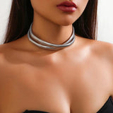 Chunky Twisted Torques Choker Necklace Women Men