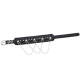 Gothic PU Leather Choker Halloween Necklace - Punk Rock Chain Necklace