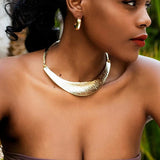Punk Heavy Metal Wire Torques Choker Necklace for Women