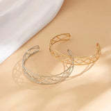 Goth Metal Torques Open Cuff Chain Necklace