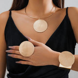 Unique Circle Pendant Choker Necklace Exaggerated Grunge Jewelry