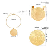 Unique Circle Pendant Choker Necklace Exaggerated Grunge Jewelry
