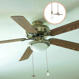 2 Pcs Fan Light Pendant Retro Ceiling Pull Chain Extension Metal