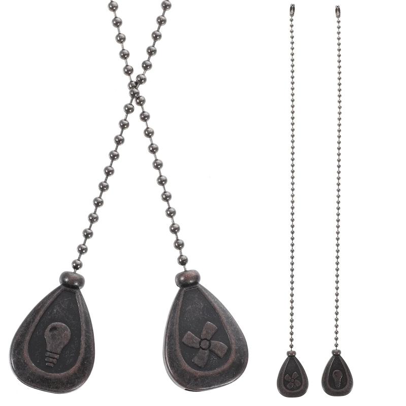 Ceiling Fan Zipper Lamp Pull Chains, Set of 4