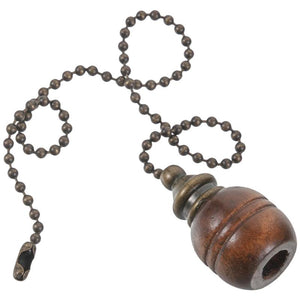 Ceiling Fan Light Chain Pull Wooden Ball Lamp Pulls Decorative Chains
