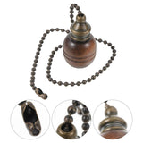 Ceiling Fan Light Chain Pull Wooden Ball Lamp Pulls Decorative Chains