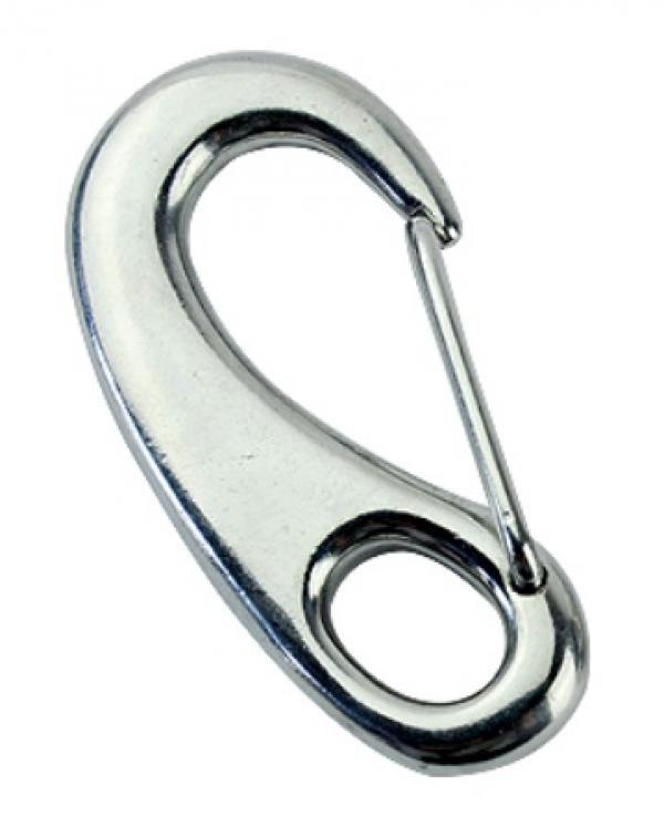 304 Stainless Steel Snap Hook with Eyelet, 3-9pcs, L30-L100