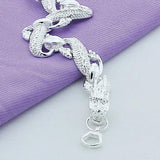 925 Sterling Silver Chinese Dragon Chain Bracelet Men Jewelry
