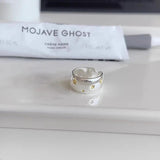 925 Sterling Geometric Star Ring Women Fine Jewelry Christmas Gift