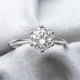 Tezzc 1-5CT VVS1 Moissanite Ring S925 Silver
