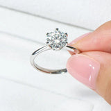 Tezzc 1-5CT VVS1 Moissanite Ring S925 Silver