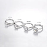Tezzc 1-5CT VVS1 Moissanite Ring S925 Silver