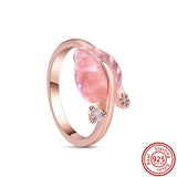 925 Silver Pave Rings Daisy Heart Zircon Crown Rose Women Jewelry Gift
