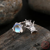 S925 Sterling Silver Irregular Shaped Open Ring for Women