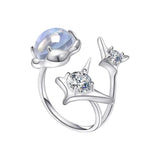 S925 Sterling Silver Irregular Shaped Open Ring for Women