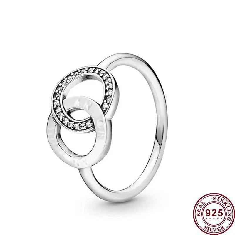 Vintage Crown Heart Women's Sign Ring Wedding Gift