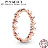 925 Silver Wishbone Crystal Crown Couple Ring Wedding Gift
