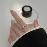925 Silver Twist Opening Adjustable Ring for Women
