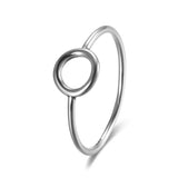 925 Silver Hollow Finger Ring Oxidized Fine Jewelry Gift for Women