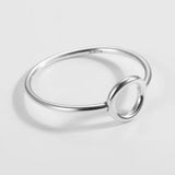 925 Silver Hollow Finger Ring Oxidized Fine Jewelry Gift for Women