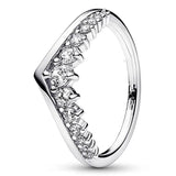 925 Silver Timeless Wish Floating Pave Crystal Ring for Women