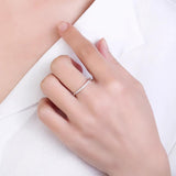 925 Silver Zircon Thin Rings Fine Jewelry for Women