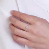 925 Silver Flower Zircon Ring for Women
