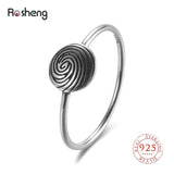 925 Silver Round Charm Rings for Women Fine Jewelry Engagement Party