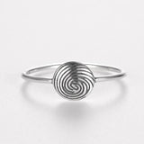 925 Silver Round Charm Rings for Women Fine Jewelry Engagement Party