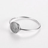 925 Silver Round Charm Rings for Women Fine Jewelry Engagement Party