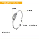 925 Sterling Silver Retro Small Fan Ring Jewelry Gift for Women Men