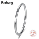 925 Sterling Silver Round Minimalist Ring Women's Jewelry