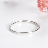 925 Sterling Silver Round Minimalist Ring Women's Jewelry