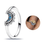 925 Silver Crown CZ Ring for Women Engagement Pan Jewelry