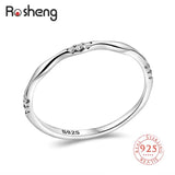 925 Sterling Silver Zircon Geometric Ring for Women Fine Jewelry