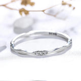925 Sterling Silver Zircon Geometric Ring for Women Fine Jewelry