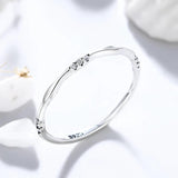 925 Sterling Silver Zircon Geometric Ring for Women Fine Jewelry