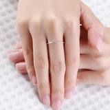 925 Sterling Silver Zircon Geometric Ring for Women Fine Jewelry