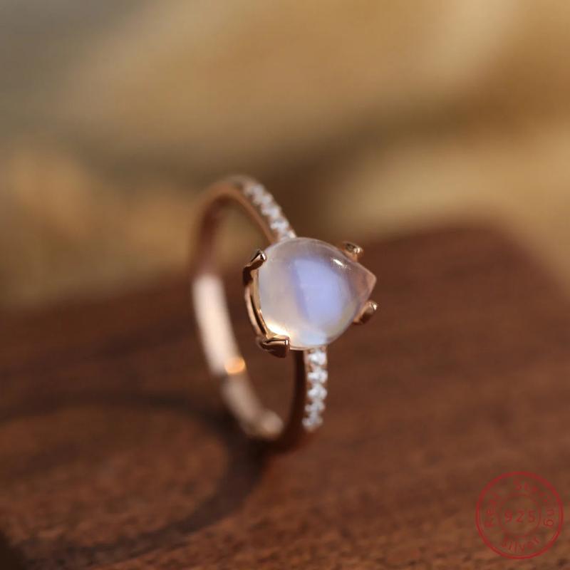 925 Silver Moonlight Stone Ring for Women