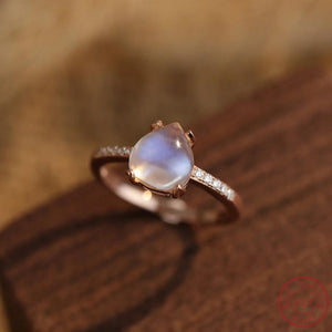 925 Silver Moonlight Stone Ring for Women
