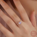 925 Silver Moonlight Stone Ring for Women